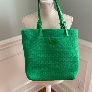 Michael Kors Jet Set Item Palm Green Neoprene Tote